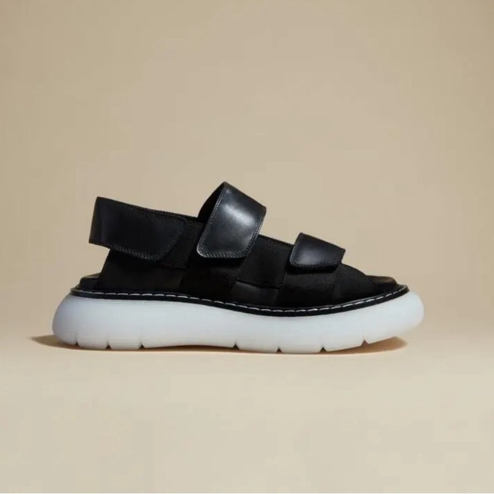 Brand New Leather Khaite Murray Chunky Sandal - Black Ice